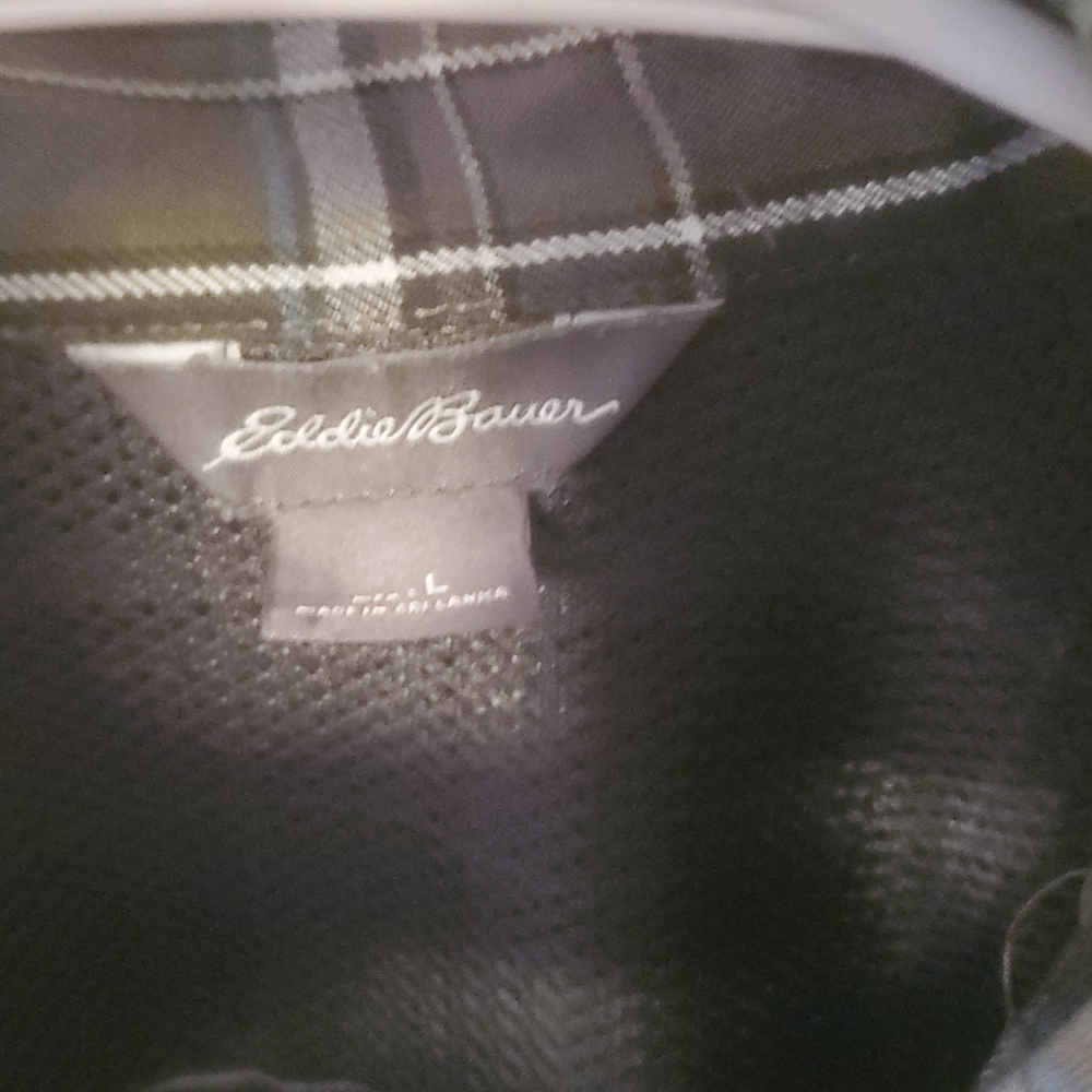 Eddie Bauer Button Down Flannel Pattern Dress Shi… - image 3